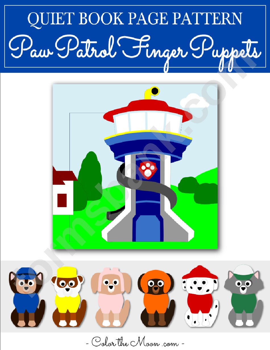 Paw Patrol Finger Puppet Template