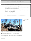 Pakistani Fishermen Reel In 40-foot Whale Shark (1380l) - Middle School Reading Article Worksheet