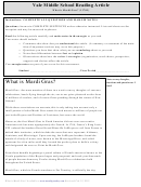 What Is Mardi Gras (1370l) - Middle School Reading Article Worksheet