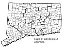 State Of Connecticut Counties Map Template