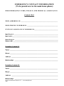 Emergency Contact Information Form