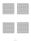 Four 14x14 Grid Paper Templates