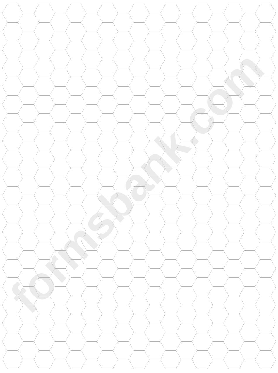 Hexagonal Grid Paper - 5 Hexes Per Square Inch