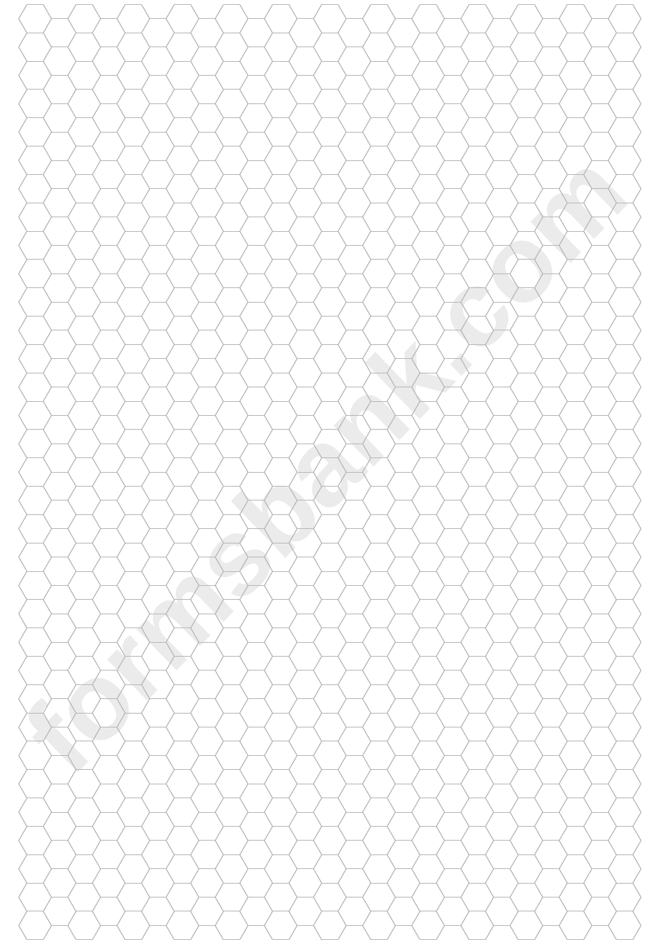 Hexagonal Grid Paper Template