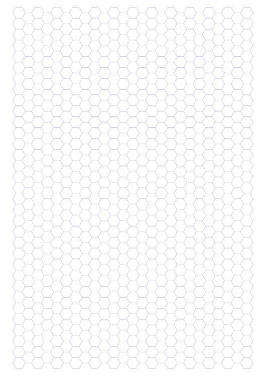 Hexagonal Grid Paper Template Printable pdf