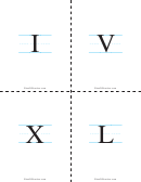 Roman Numerals Flash Cards Template