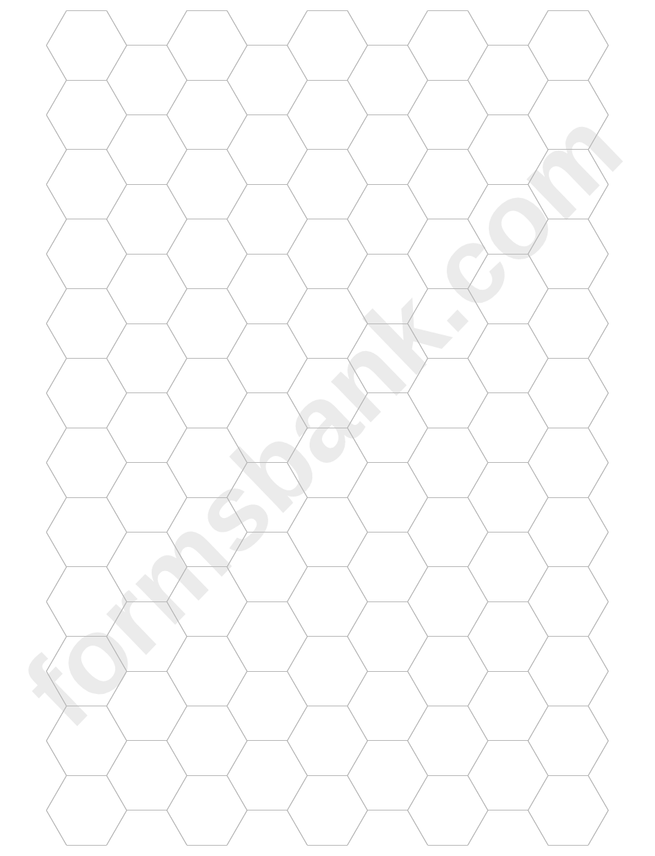 Hexagonal Graph Paper Template