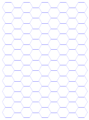 Blue Hexagonal Graph Paper Template
