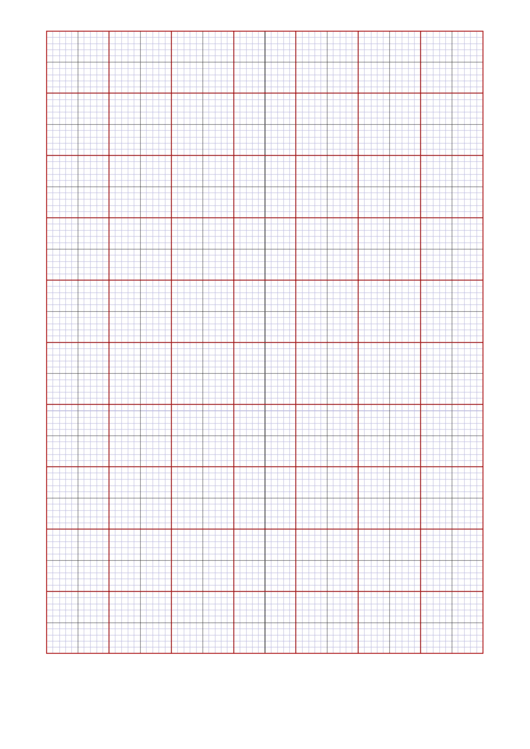 Multi-Color Graph Paper Template Printable pdf