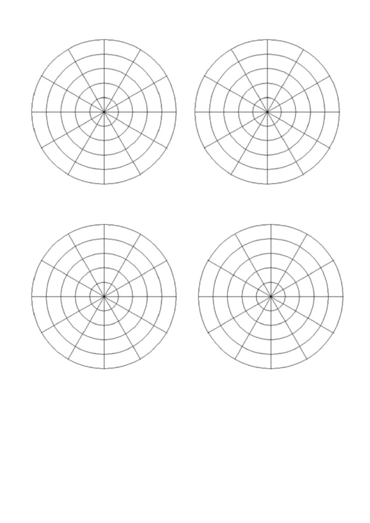 Small Polar Grid Template Printable pdf