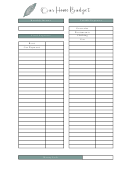 Monthly Budget Template - Our Home Budget