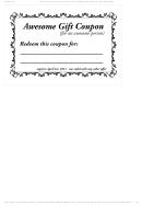 Awesome Gift Coupon Template