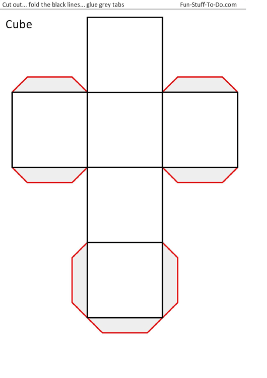 Cube Shape Templates Printable pdf