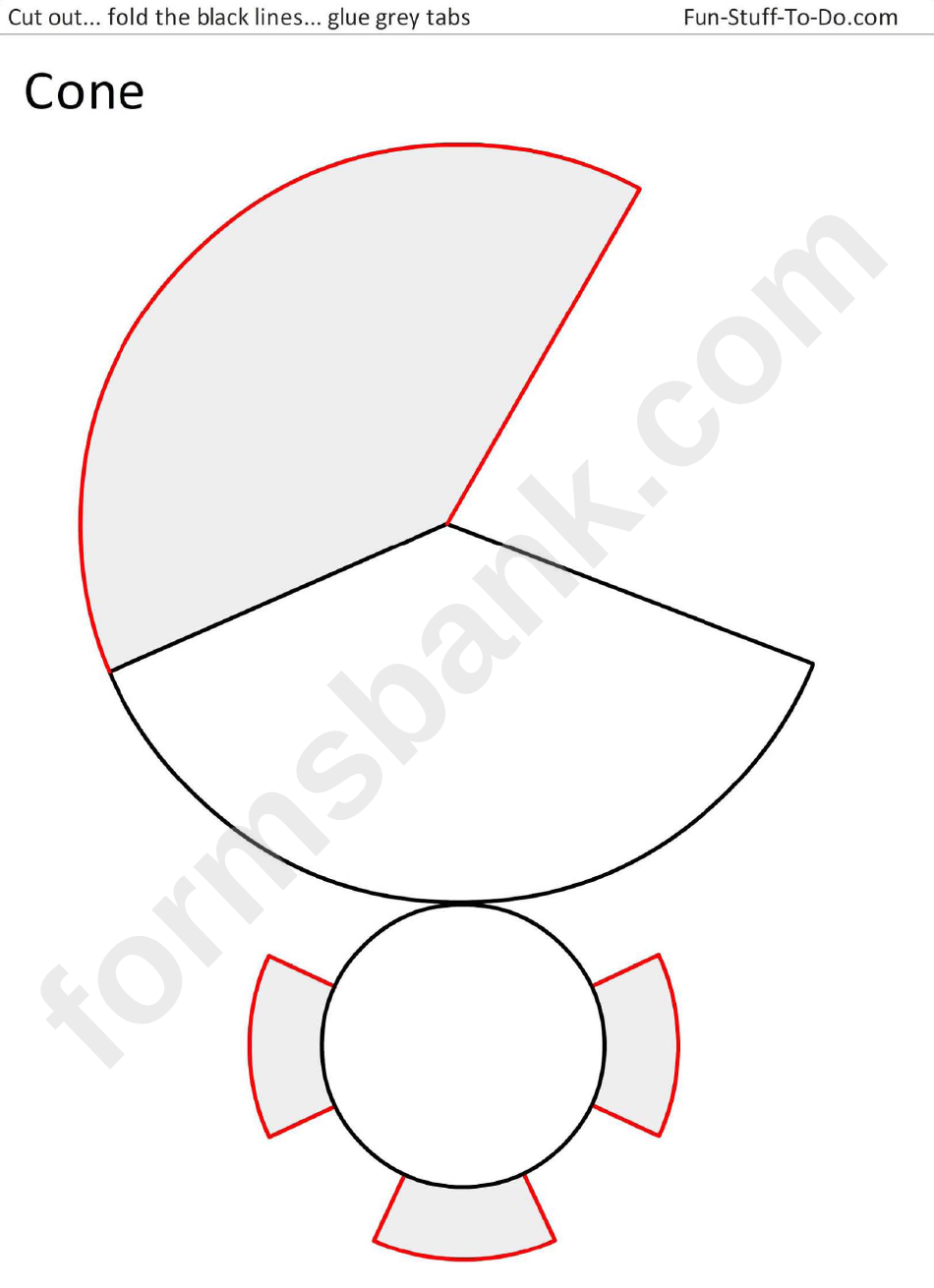 Cone Shape Template printable pdf download
