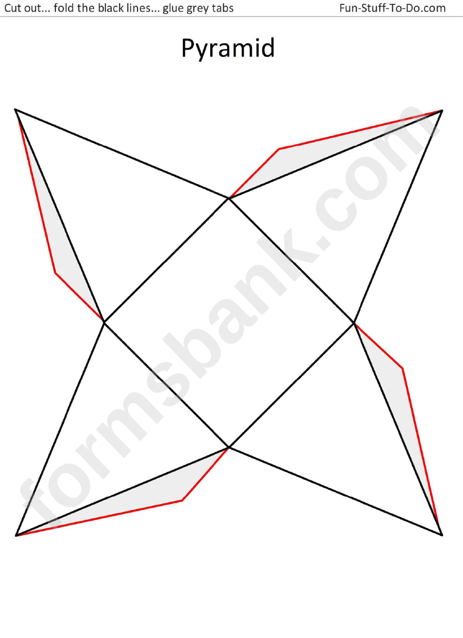 Square Based Pyramid Templates printable pdf download