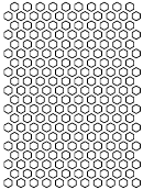 0,5 Inch Hexagon Pattern Template