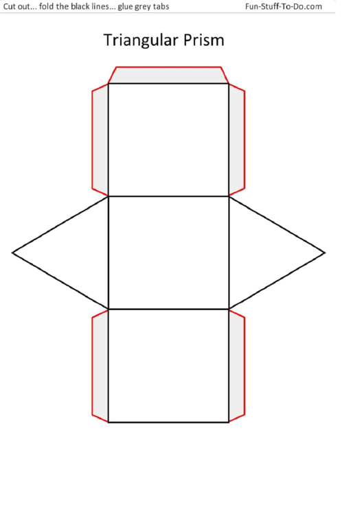 Triangular Prism Templates Printable pdf