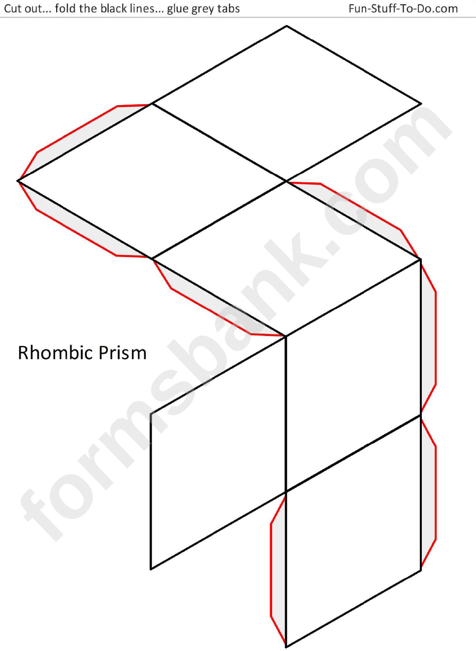 Rhombic Prism Template