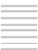 Narrow Ruled Lined Paper