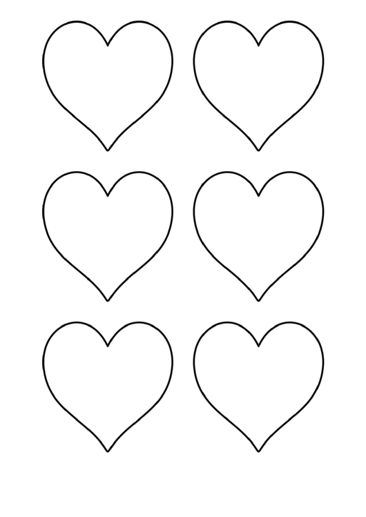 3 Inch Hearts Pattern Template Printable pdf