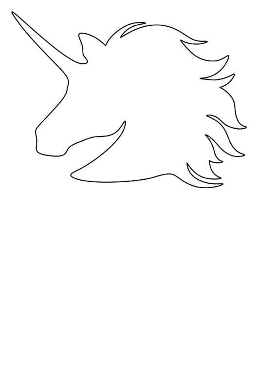 Unicorn Head Pattern Template Printable pdf