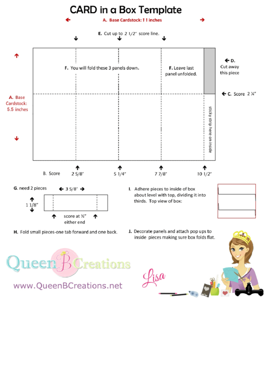 Card In A Box Template Printable pdf