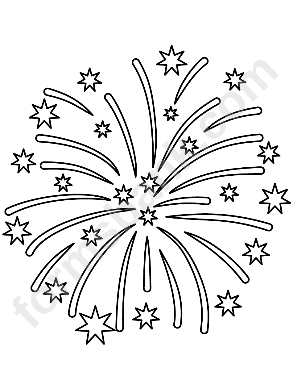 Fireworks Pattern Template