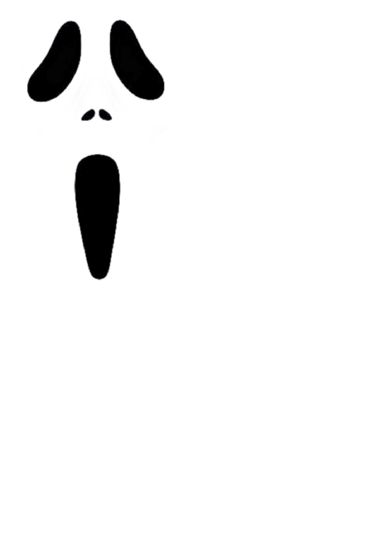 Scream Mask Pumpkin Carving Template Printable pdf