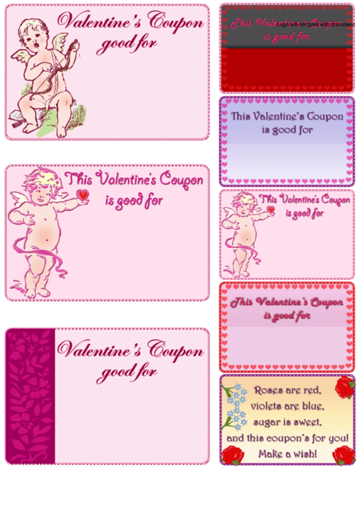 Valentine Coupons Template Printable pdf