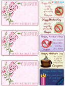 Happy Mother's Day Coupons Template