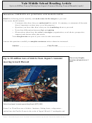 Up To 20 Million Tons Of Debris From Japan's Tsunami Moving Toward Hawaii (1190l) - Middle School Reading Article Worksheet