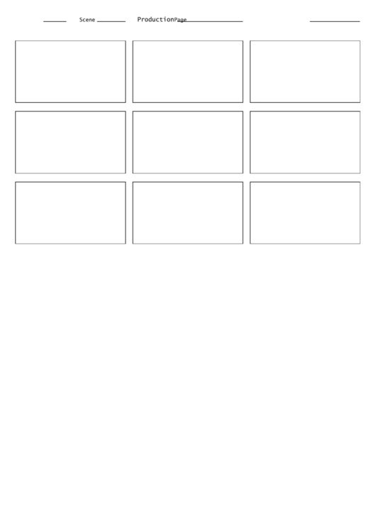 Blank Storyboard Template - 16x9, 9 Pictures Printable pdf