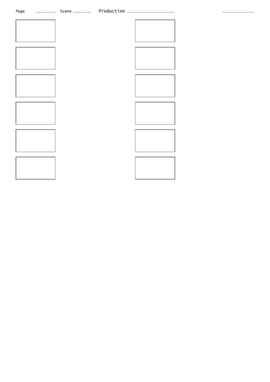 Blank Storyboard Template - 16x9, 12 Pictures With Notes