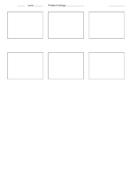 Blank Storyboard Template - 16x9, 6 Pictures Printable pdf