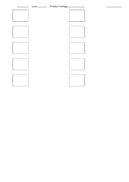 Blank Storyboard Template - 16x9, 10 Pictures With Notes Printable pdf