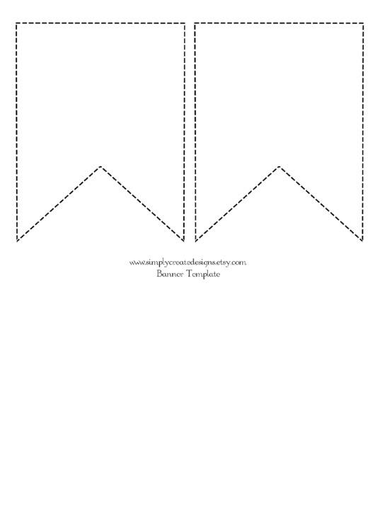 Blank Pennant Banner Template Printable pdf