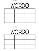 Wordo Worksheet