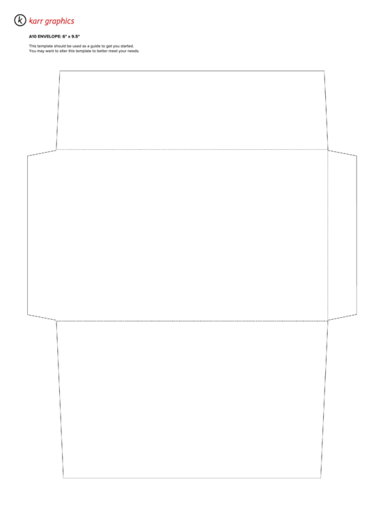 A10 Envelope Template printable pdf download