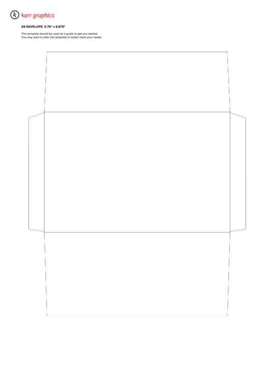 A9 Envelope Template Printable pdf