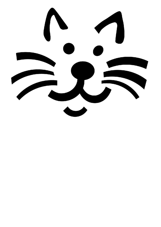 Cat Face Template Printable pdf
