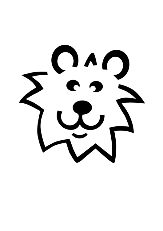 Lion Face Template Printable pdf