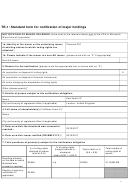 Form Tr-1 - Standard Form For Notification Of Major Holdings