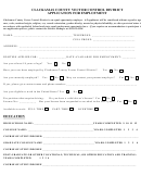 Application For Employment - Clackamas County Vector Control District Printable pdf