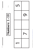 Numbers 1-10 Worksheet With Answers