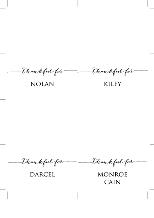 Thank You Cards Template