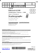 Edexcel Gcse Mathematics (linear) - Scattergraphs