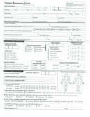 Form Psf-750 - Patient Summary Form Printable pdf