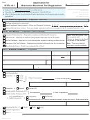 Form Btr-101 - Application For Wisconsin Business Tax Registration