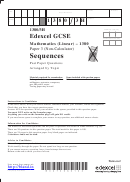 Edexcel Gcse Mathematics (linear) - Sequences