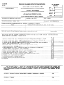 Form Ri-706 Nr - Rhode Island Estate Tax Return